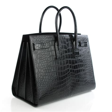 Saint Laurent Sac De Jour Large In Crocodile.